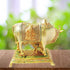 Brass Cow With Calf Statue 2.98kg